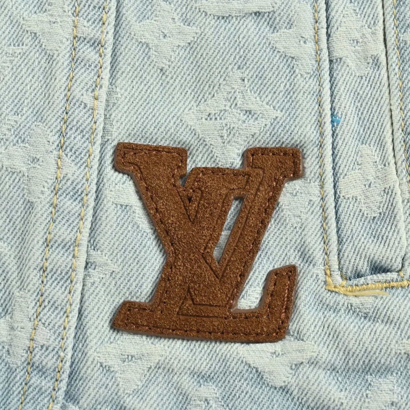 Louis Vuitton/Louis Vuitton Tyler joint old flower jacquard embroidered denim jacket
